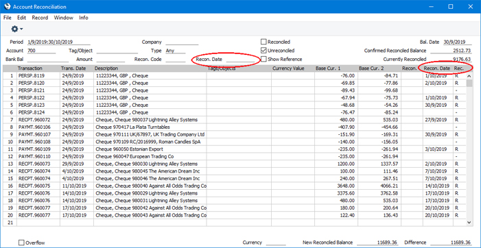 account reconciliation